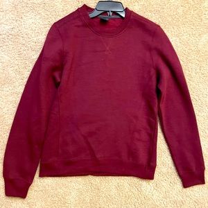 Burgundy crewneck sweater